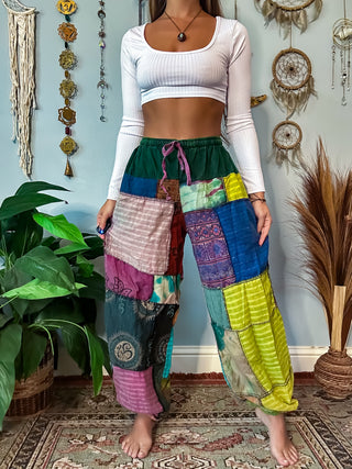 WOODLAND HAREM TROUSERS - FOREST RAINBOW