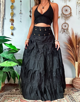 COVEN WRAP SKIRT - MIDNIGHT