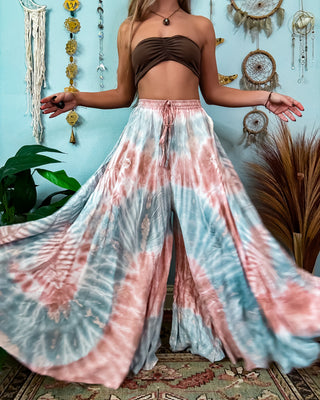 KACHINA WIDE LEG TROUSERS - PASTEL SKIES