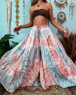 KACHINA WIDE LEG TROUSERS - PASTEL SKIES