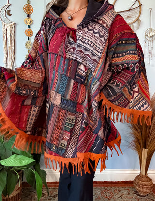 NEEVAN PONCHO- RUST