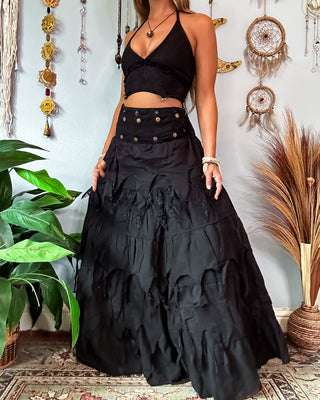 COVEN WRAP SKIRT - MIDNIGHT