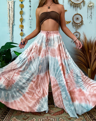 KACHINA WIDE LEG TROUSERS - PASTEL SKIES