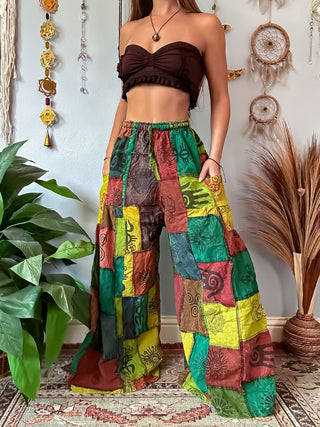HUNTER WIDE LEG TROUSERS - FOREST