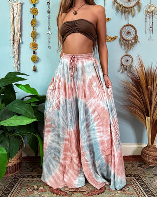 KACHINA WIDE LEG TROUSERS - PASTEL SKIES