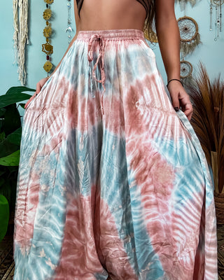 KACHINA WIDE LEG TROUSERS - PASTEL SKIES