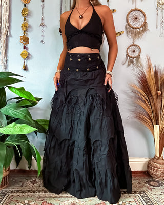 COVEN WRAP SKIRT - MIDNIGHT