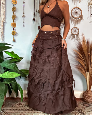 COVEN WRAP SKIRT - EARTH