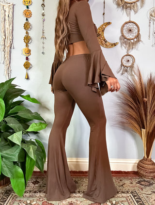 DAWN FLARE PANTS - TAUPE