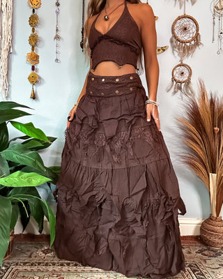 COVEN WRAP SKIRT - EARTH