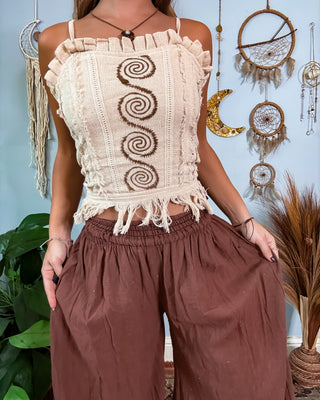 AVA CORSET TOP - SAND