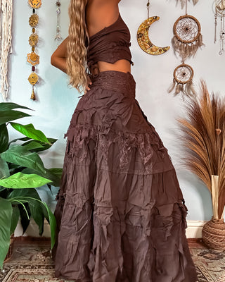 COVEN WRAP SKIRT - EARTH