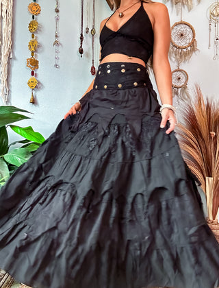 COVEN WRAP SKIRT - MIDNIGHT