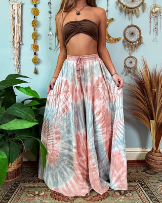 KACHINA WIDE LEG TROUSERS - PASTEL SKIES