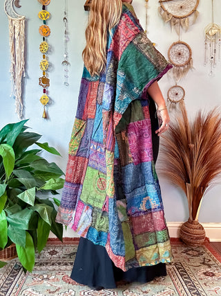 WOODLAND PATCHWORK DUSTER - COOL TONED