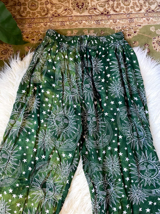 CELESTE HAREM TROUSERS - GREEN