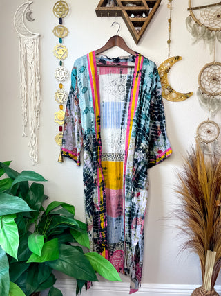 OOAK TIE DYE PATCHWORK KIMONO