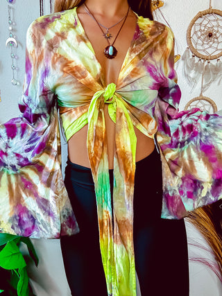 TIE DYE BELL SLEEVE TOP