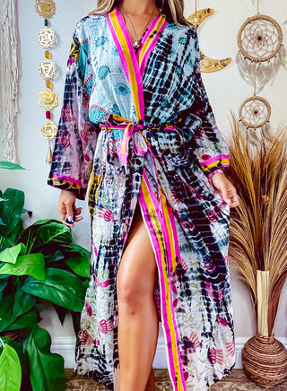 OOAK TIE DYE PATCHWORK KIMONO