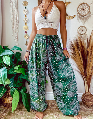 CELESTE HAREM TROUSERS - GREEN