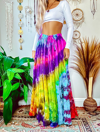 TIE DYE TIERED SKIRT