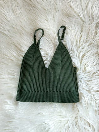 KENNA KNIT TOP - OLIVE
