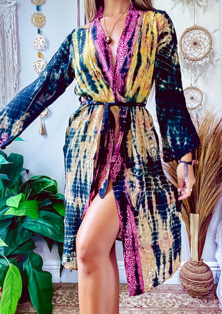 OOAK TIE DYE PATCHWORK KIMONO