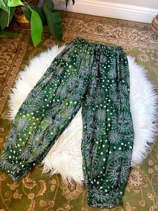 CELESTE HAREM TROUSERS - GREEN