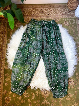 CELESTE HAREM TROUSERS - GREEN