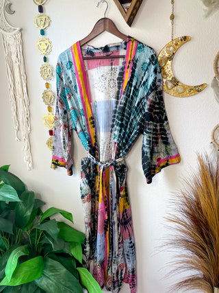 OOAK TIE DYE PATCHWORK KIMONO