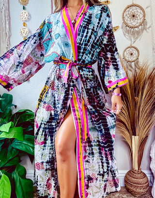 OOAK TIE DYE PATCHWORK KIMONO