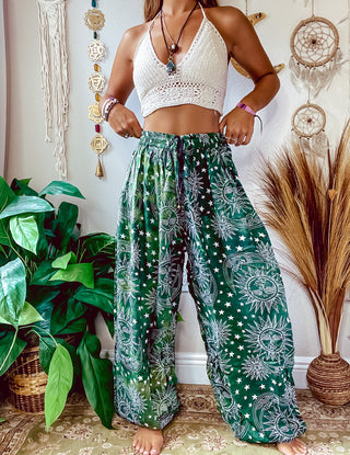 CELESTE HAREM TROUSERS - GREEN