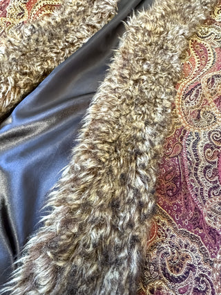 PAISLEY FUR TRIM COAT