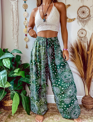 CELESTE HAREM TROUSERS - GREEN