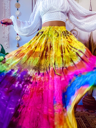 TIE DYE TIERED SKIRT