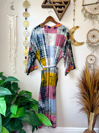 OOAK TIE DYE PATCHWORK KIMONO